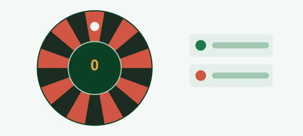 Illustrazione di una roulette europea con lo zero che garantisce il vantaggio del banco