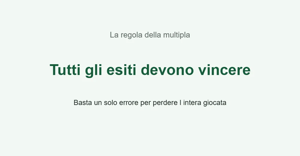 Schema di una scommessa multipla