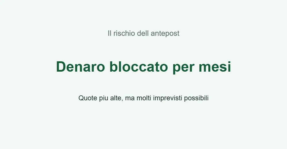 Schema della scommessa antepost