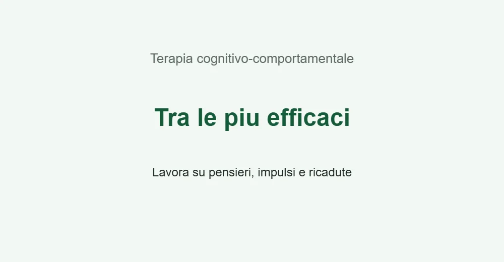 Grafica sulla terapia cognitivo-comportamentale