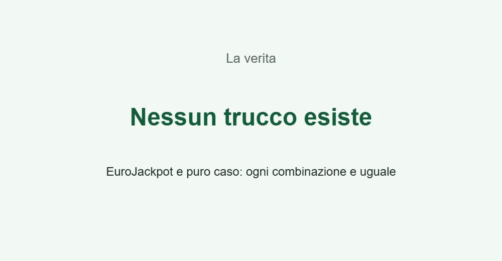 Grafica sul mito dei trucchi per EuroJackpot