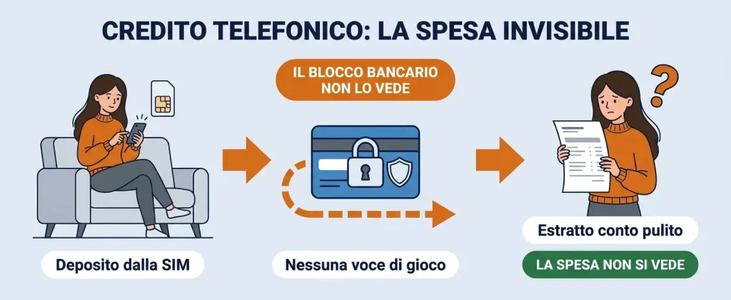 credito telefonico assenza tracciamento bancario