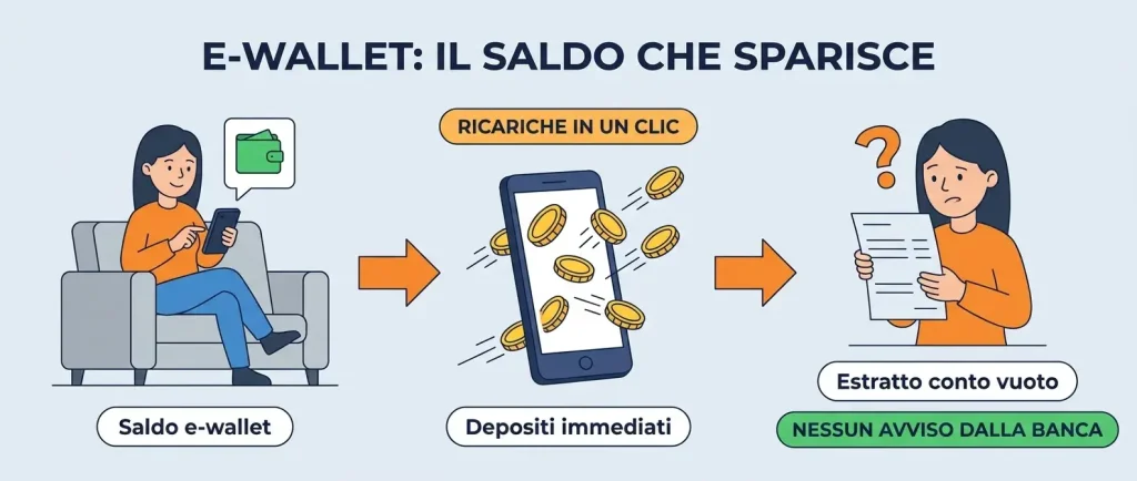 ewallet saldo che si svuota